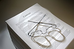 Multi-page legal contract agreement