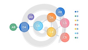 Multi-Point Data Flow Process Diagram, vector design Generative AI