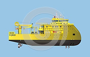 Multi-purpose-support-vessel-series active heave compensated winch subsea crane photo