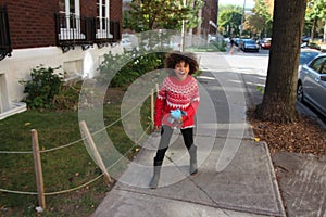 Multi Racial tween girl close up on face