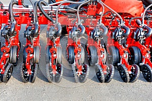 Multi-row modern seeder used in the agricultural sector