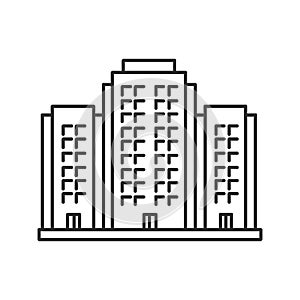Multi-storey building linear icon