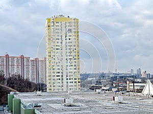 Multi-storey building, modern architecture in a big cit
