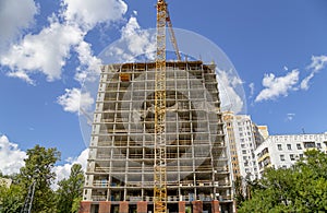 Construction site upon renovation program in Cheryomushki