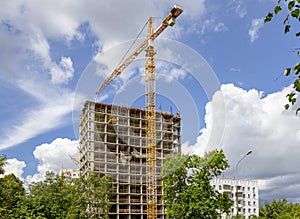 Construction site upon renovation program in Cheryomushki
