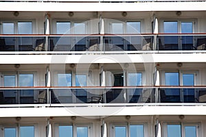 Multi-storey cabins of a passenger sea liner