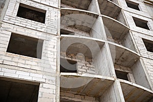 multi-storey panel house under construction