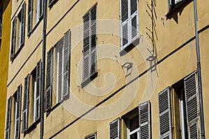 Multi-storey residential building facade in Nice