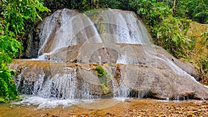 Multi-tiered waterfall in Warmare, Manokwari