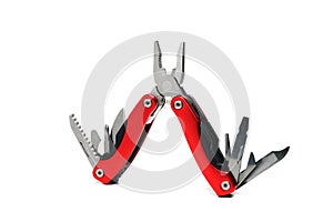 Multi tool pliers with red handles