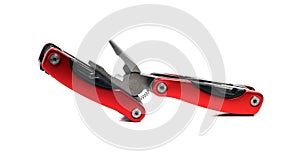 Multi tool pliers with red handles