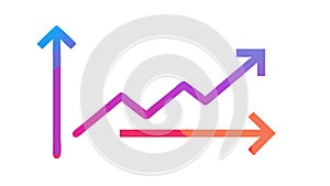 Multi-Trend Growth Chart, Business Performance Analysis, vector design Generative AI