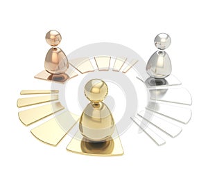 Multi user network connection emblem icon isolated