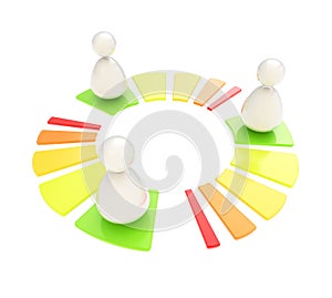 Multi user network connection emblem icon isolated