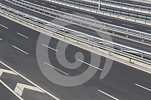 Multiband asphalt track removed from bridge