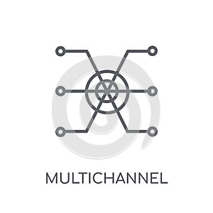 Multichannel Marketing linear icon. Modern outline Multichannel