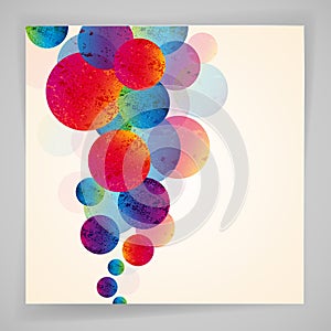 Multicolor abstract bright background. Circles elements.