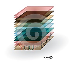 Multicolor abstract logo rectangle.