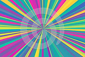 Multicolor abstract rays background. Colorful stripes beam pattern. Stylish illustration modern trend colors. photo