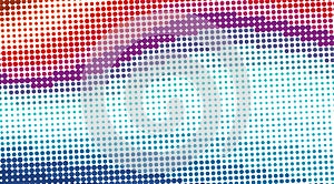 Multicolor background with varicolored waves. Pattern with halftone effect