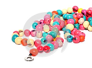 Multicolor beaded jewelry isolated