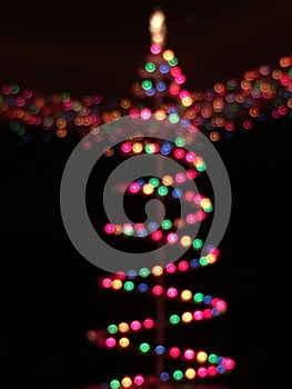 Multicolor bokeh christmas lights