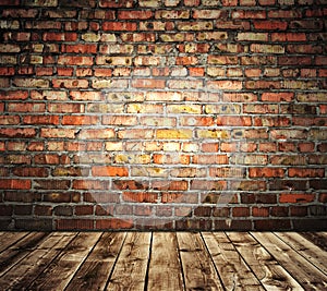 Multicolor brick wall