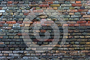 Multicolor brick wall