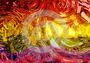 Multicolor bright and liquid lines, abstract modern background.