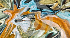 Multicolor brush strokes abstract colors on concrete background