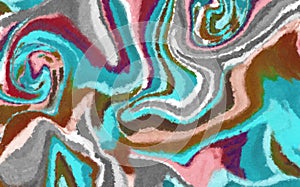 Multicolor brush strokes abstract colors on concrete background