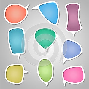 Multicolor Calligraphic Speech Bubbles