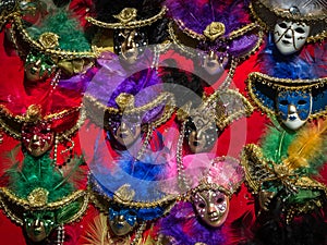 Multicolor Carnival Venetian Masks