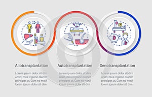 Multicolor cell therapy layout with simple line icons