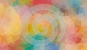 Multicolor composition with angular shapes