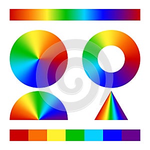 Multicolor conical gradient