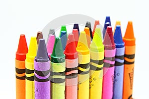 Multicolor crayon pencils photo