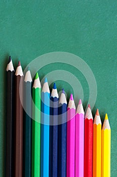 Multicolor crayon pencils