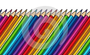 Multicolor crayon pencils illustration