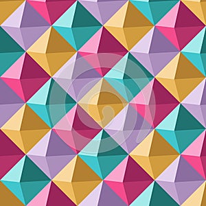 Multicolor cubical mosaic seamless pattern