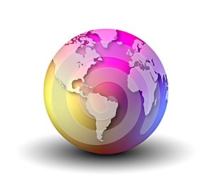 Multicolor Earth Globe