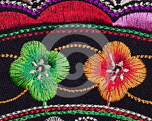 Multicolor ethnic embroidery