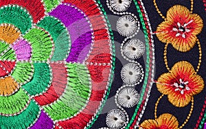 Multicolor ethnic embroidery