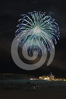 Multicolor fireworks ball