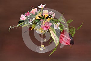 Multicolor floral arrangement