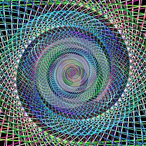 Multicolor fractal spiral background