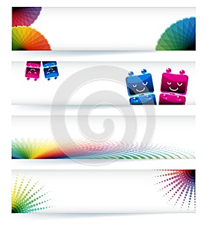 Multicolor gamut banner design photo