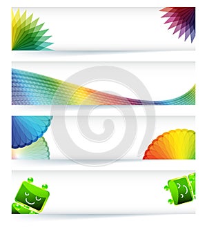 Multicolor gamut banner design. photo