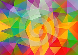 Multicolor geometric background with triangular polygons. Abstract design. Vector illustration.