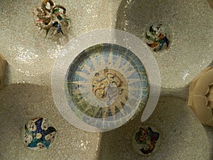 Multicolor glass mosaic tile